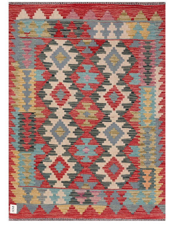 Maimana Afghanistan Kilim Rug - 145 x108 cm