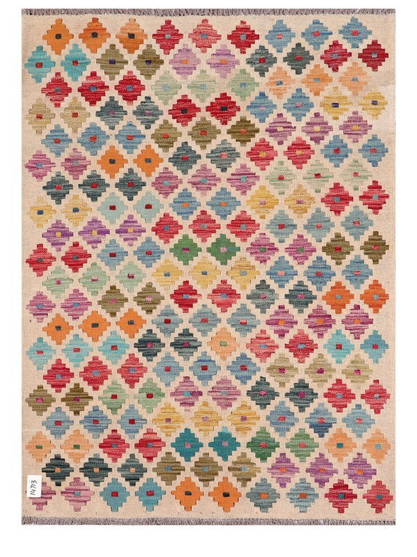 Maimana Afghanistan Kilim Rug - 142 x103 cm