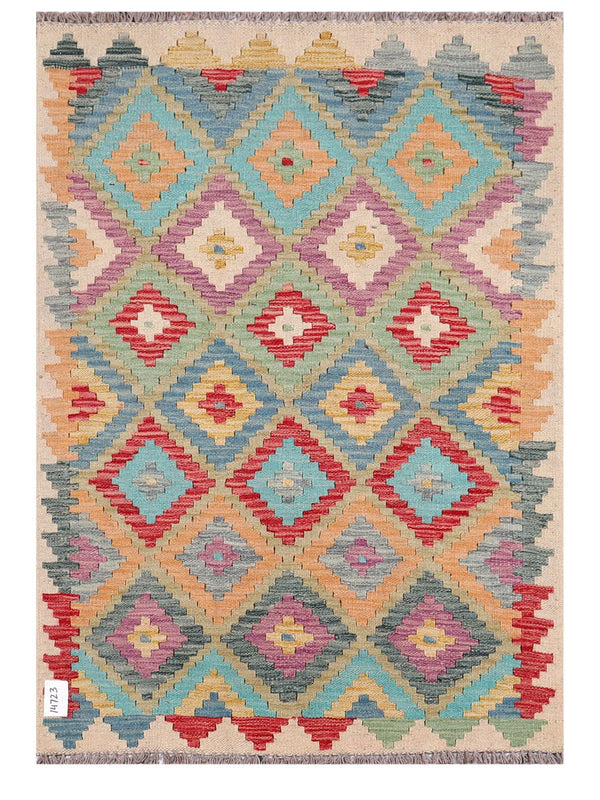 Maimana Afghanistan Kilim Rug - 139 x101 cm