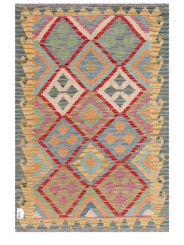 Maimana Afghanistan Kilim Rug - 153 x103 cm