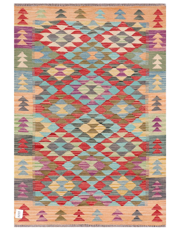 Maimana Afghanistan Kilim Rug - 156 x106 cm
