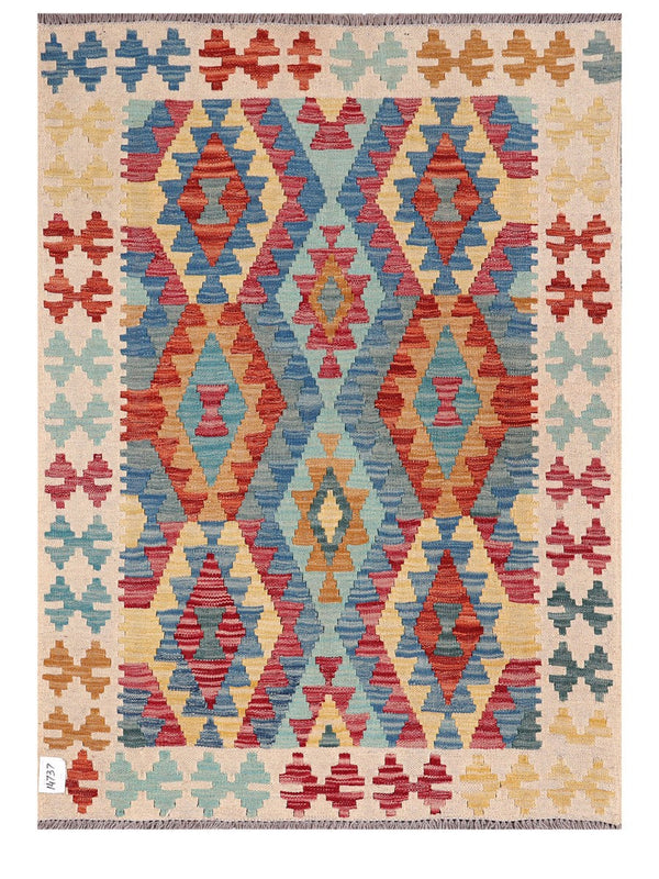 Maimana Afghanistan Kilim Rug - 148 x106 cm