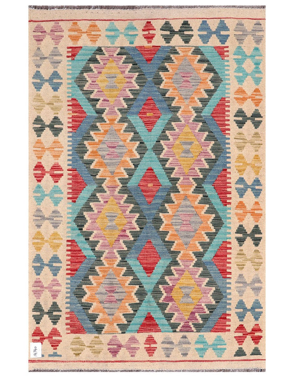Maimana Afghanistan Kilim Rug - 159 x103 cm