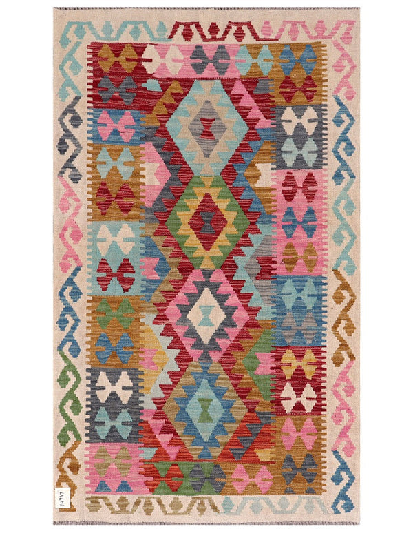 Maimana Afghanistan Kilim Rug - 165 x98 cm