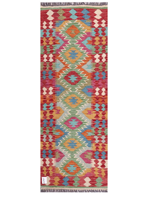 Maimana Afghanistan Kilim Rug - 179 x65 cm
