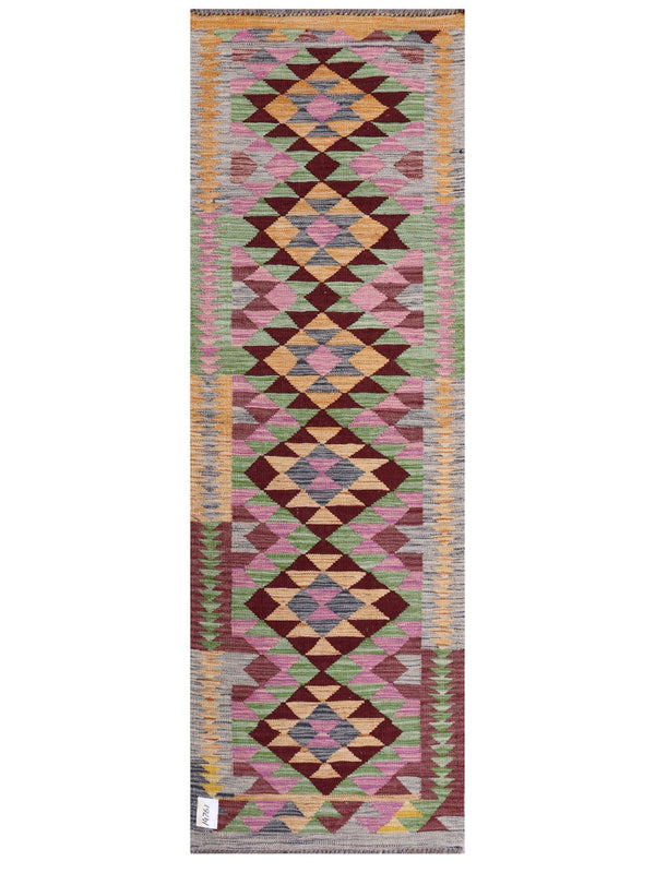Maimana Afghanistan Kilim Rug - 197 x66 cm