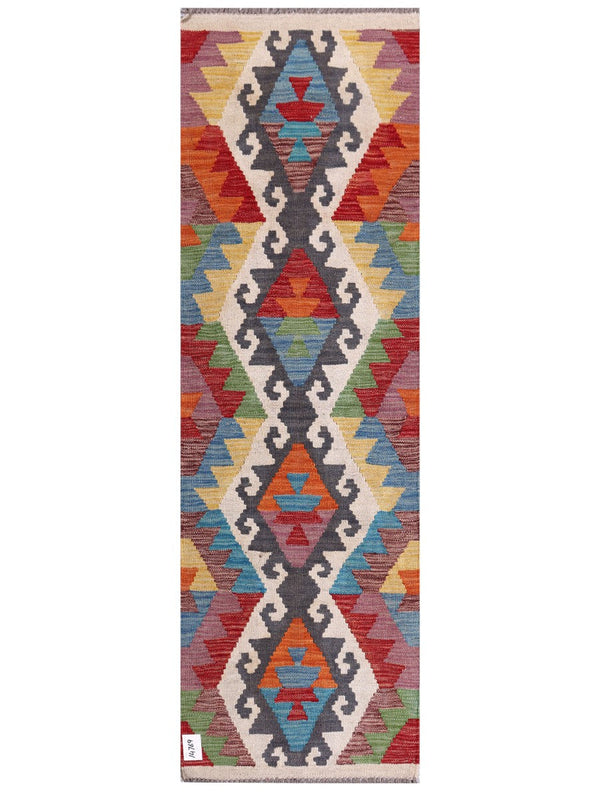 Maimana Afghanistan Kilim Rug - 199 x63 cm