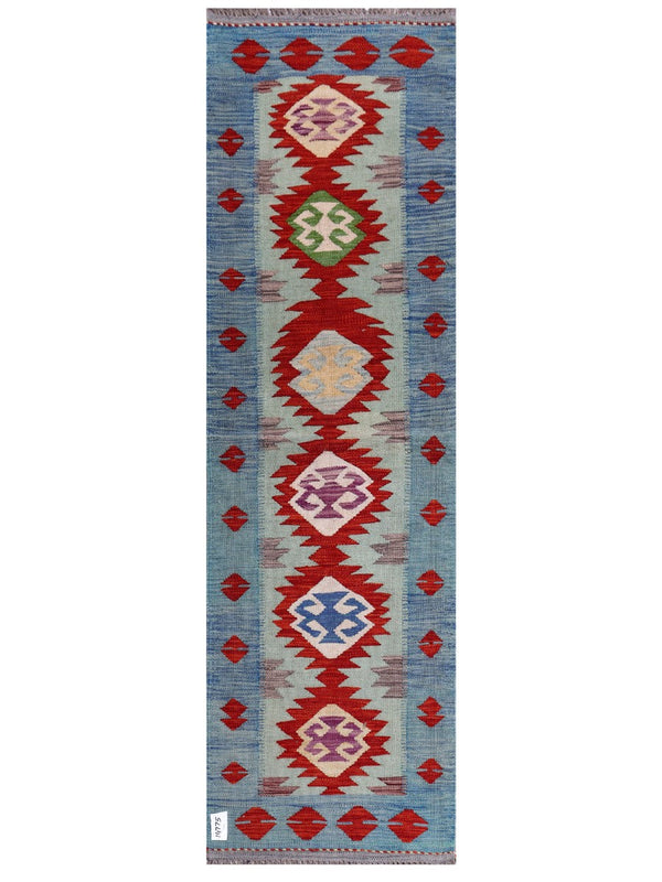 Maimana Afghanistan Kilim Rug - 201 x60 cm