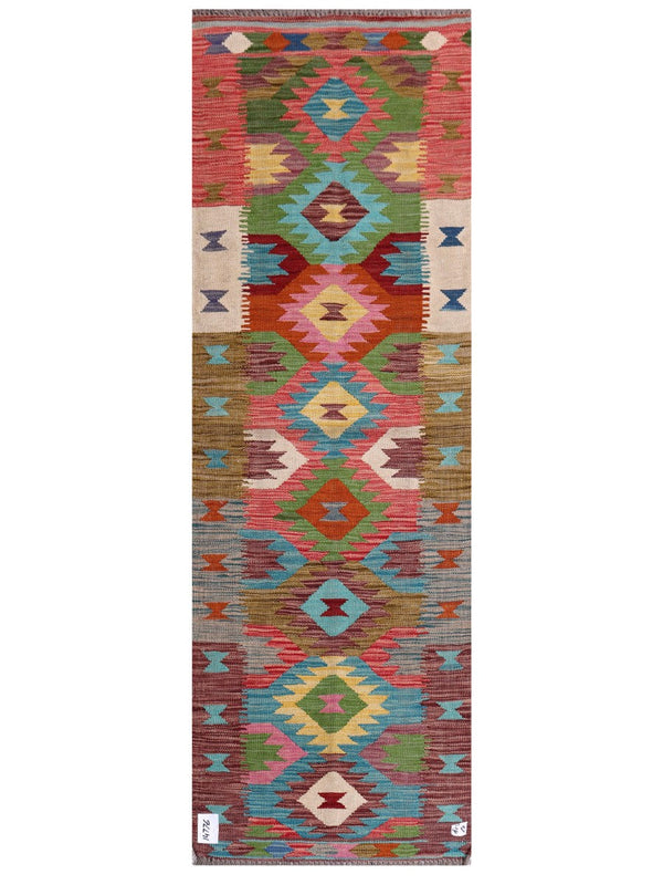 Maimana Afghanistan Kilim Rug - 187 x63 cm
