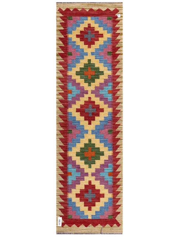 Maimana Afghanistan Kilim Rug - 197 x58 cm