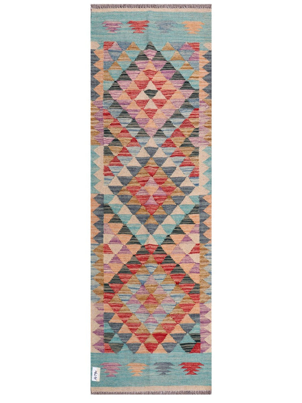 Maimana Afghanistan Kilim Rug - 198 x63 cm