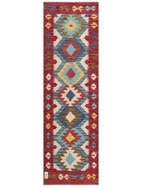 Maimana Afghanistan Kilim Rug - 197 x61 cm