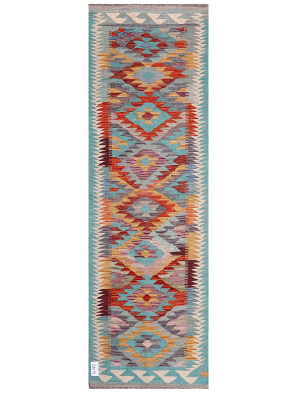 Maimana Afghanistan Kilim Rug - 196 x63 cm
