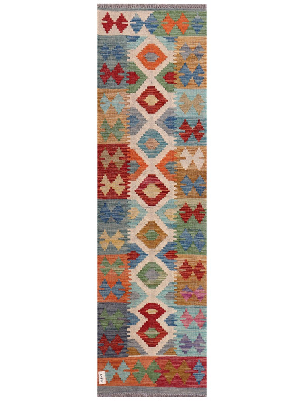 Maimana Afghanistan Kilim Rug - 211 x60 cm