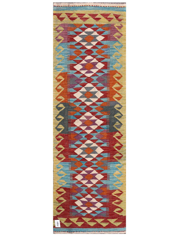 Maimana Afghanistan Kilim Rug - 188 x61 cm