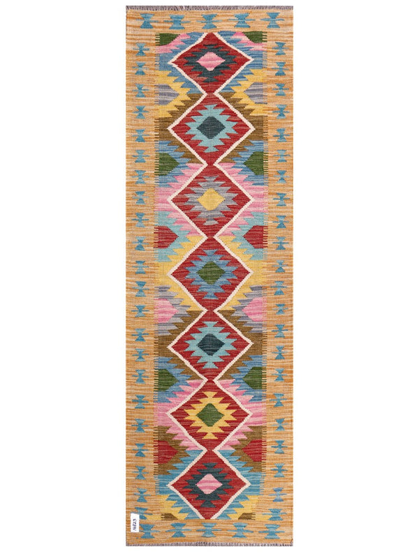 Maimana Afghanistan Kilim Rug - 195 x62 cm