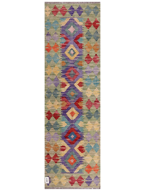 Maimana Afghanistan Kilim Rug - 200 x61 cm
