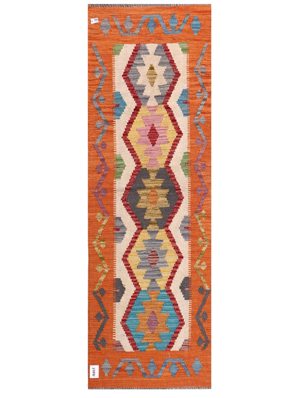 Maimana Afghanistan Kilim Rug - 198 x65 cm