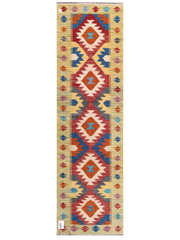 Maimana Afghanistan Kilim Rug - 207 x61 cm