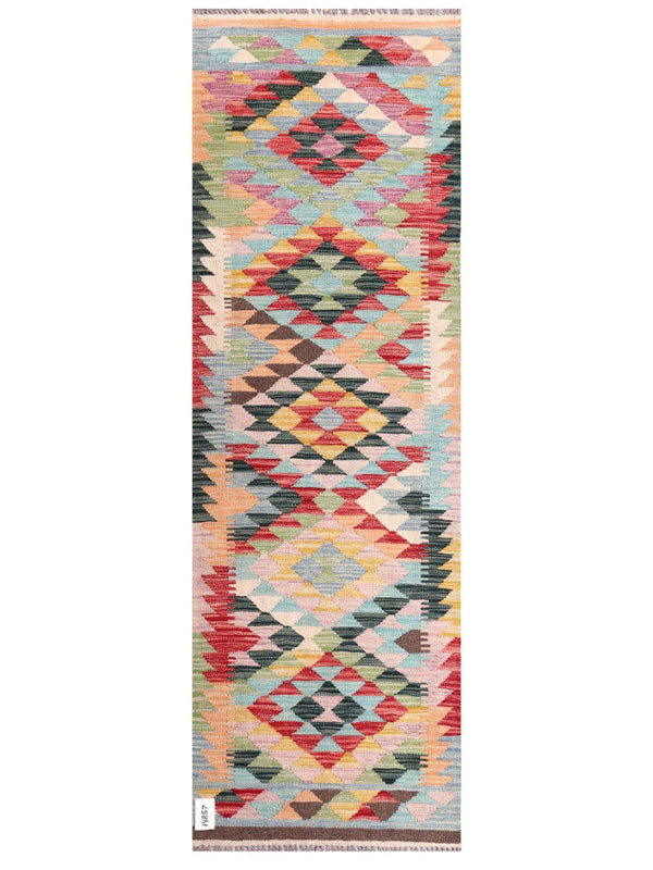 Maimana Afghanistan Kilim Rug - 202 x66 cm