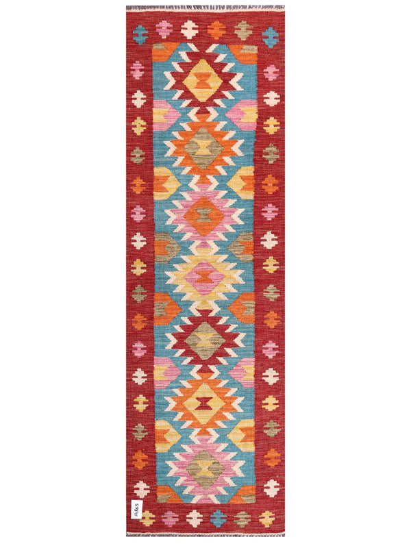 Maimana Afghanistan Kilim Rug - 202 x62 cm