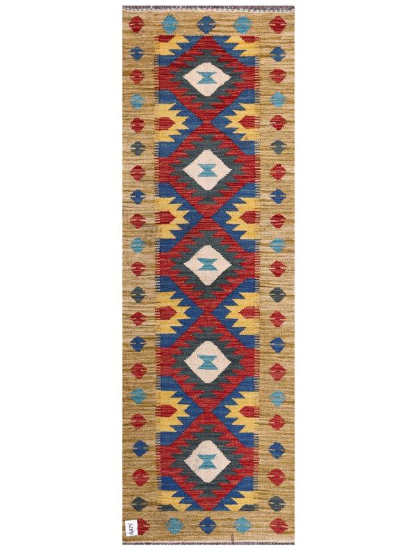Maimana Afghanistan Kilim Rug - 204 x67 cm