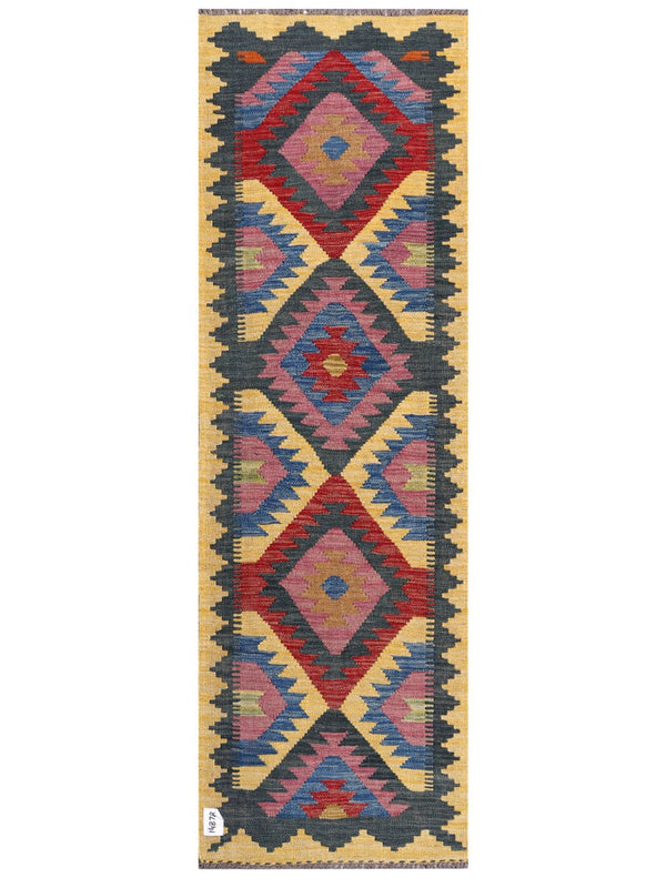 Maimana Afghanistan Kilim Rug - 199 x64 cm
