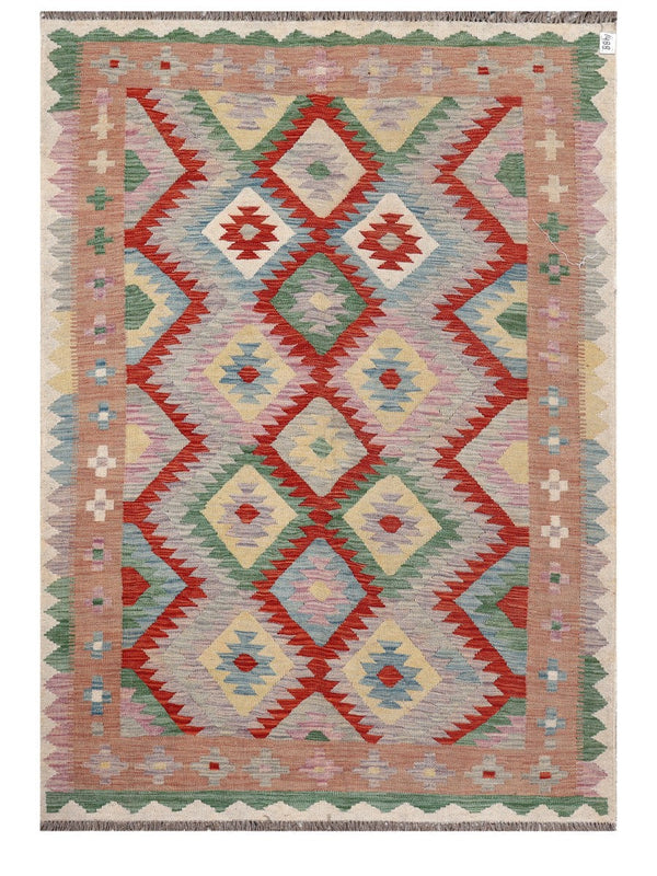 Maimana Afghanistan Kilim Rug - 206 x145 cm