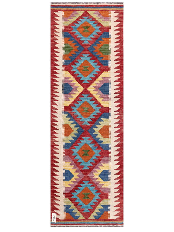 Maimana Afghanistan Kilim Rug - 197 x66 cm