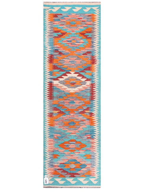 Maimana Afghanistan Kilim Rug - 196 x62 cm