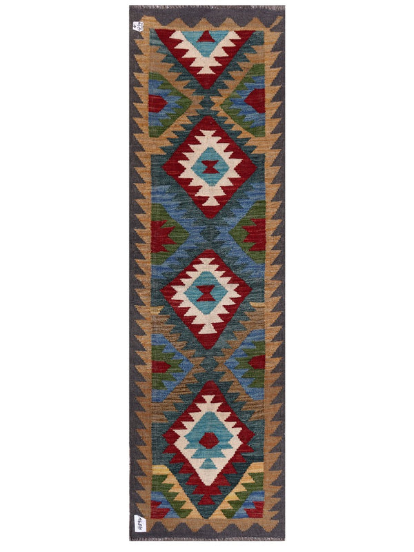 Maimana Afghanistan Kilim Rug - 194 x58 cm
