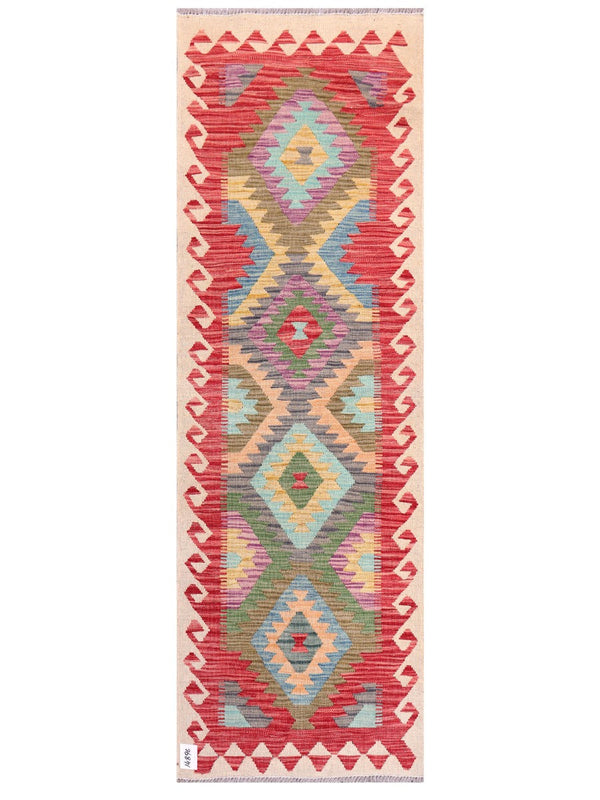 Maimana Afghanistan Kilim Rug - 205 x67 cm