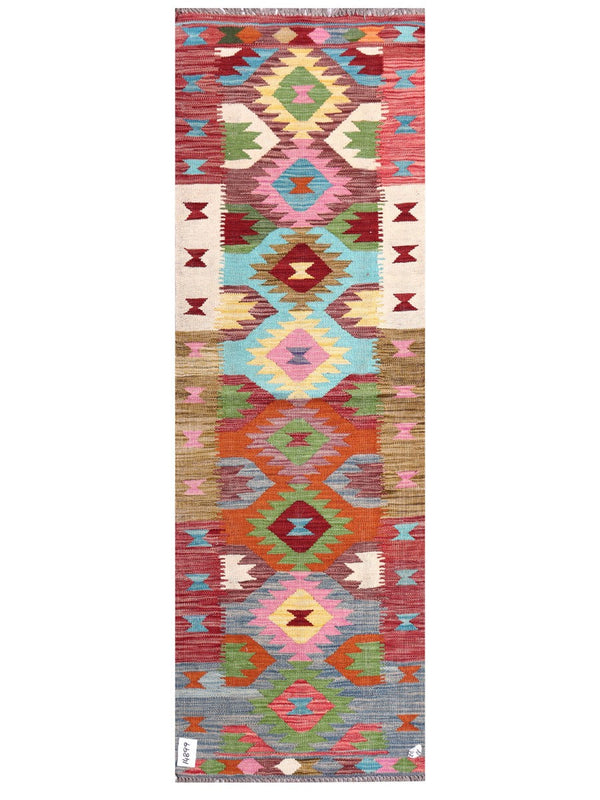 Maimana Afghanistan Kilim Rug - 183 x64 cm