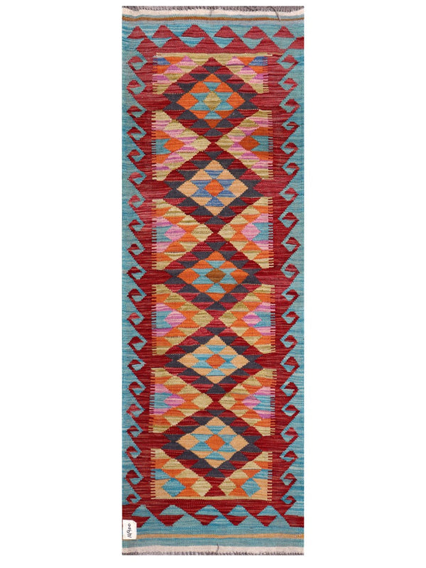 Maimana Afghanistan Kilim Rug - 187 x64 cm