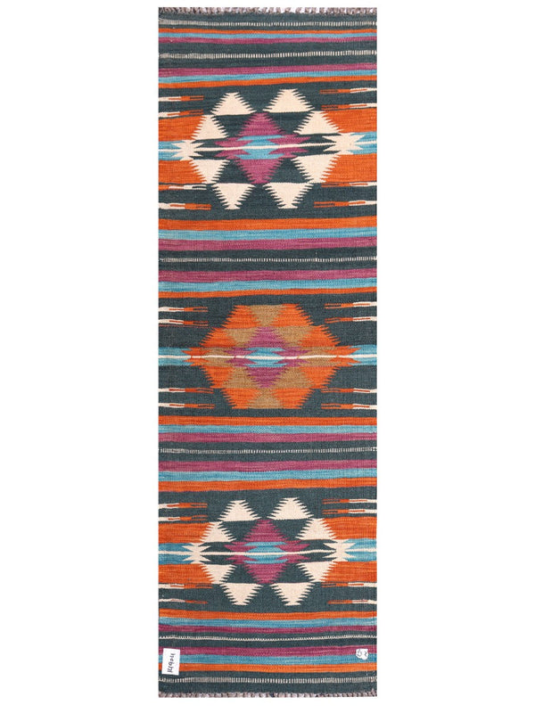 Maimana Afghanistan Kilim Rug - 194 x63 cm