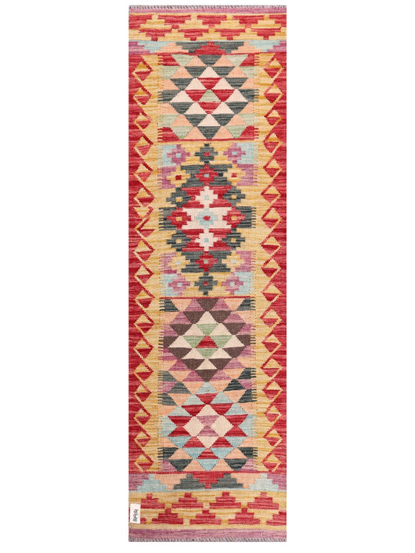 Maimana Afghanistan Kilim Rug - 199 x60 cm