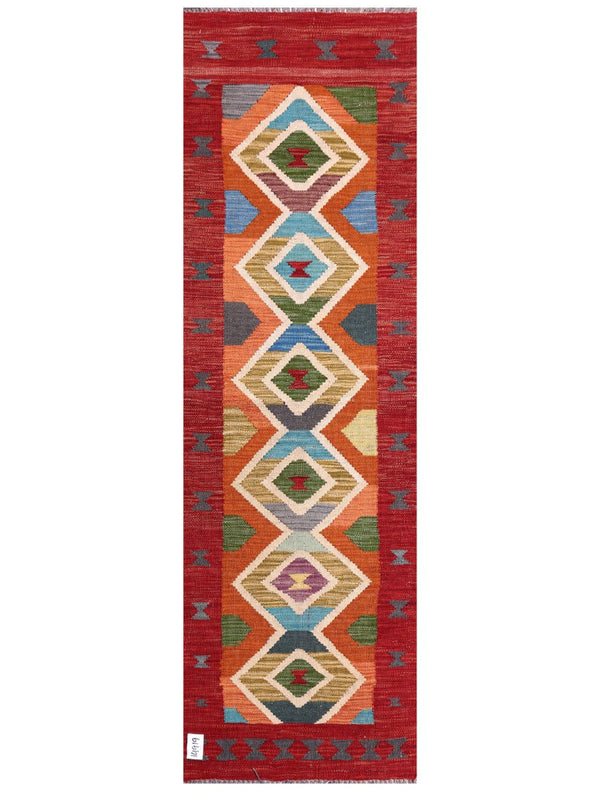 Maimana Afghanistan Kilim Rug - 194 x60 cm