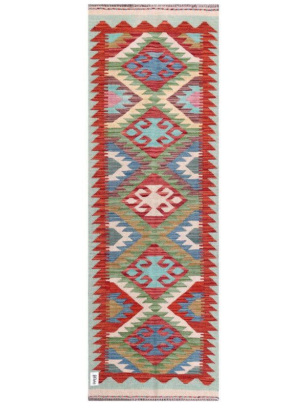 Maimana Afghanistan Kilim Rug - 198 x64 cm