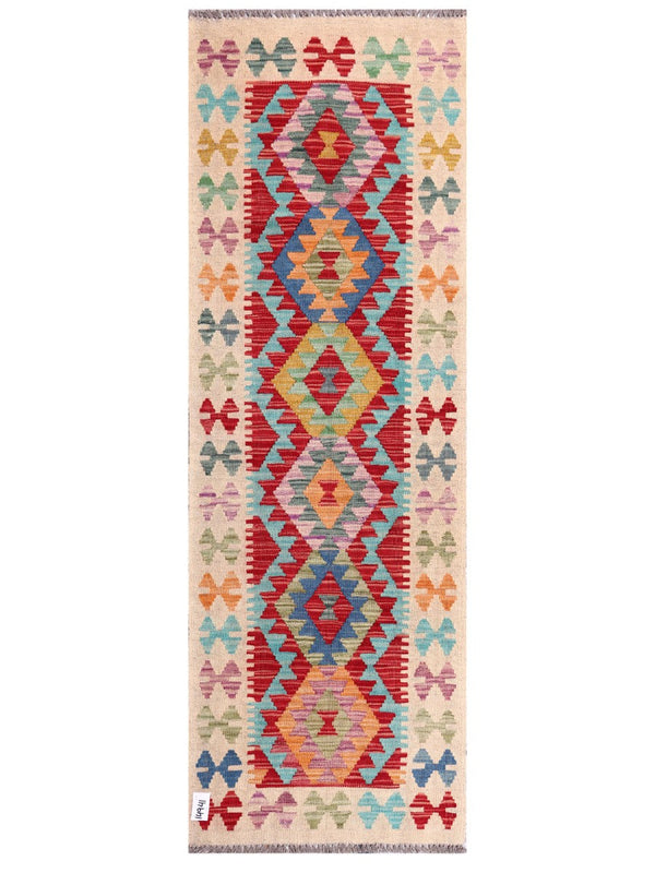 Maimana Afghanistan Kilim Rug - 192 x65 cm