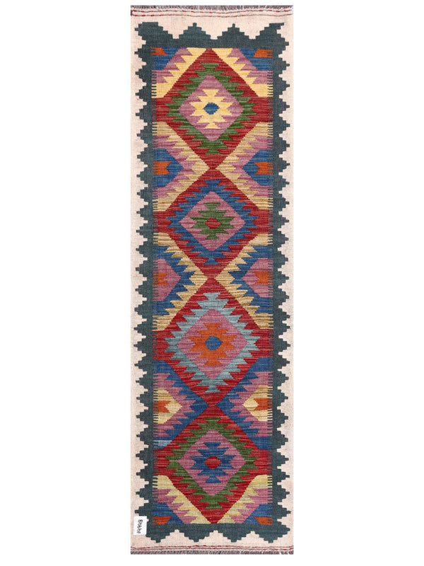 Maimana Afghanistan Kilim Rug - 200 x61 cm