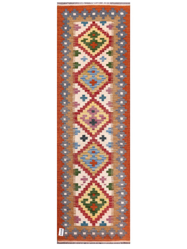 Maimana Afghanistan Kilim Rug - 193 x60 cm