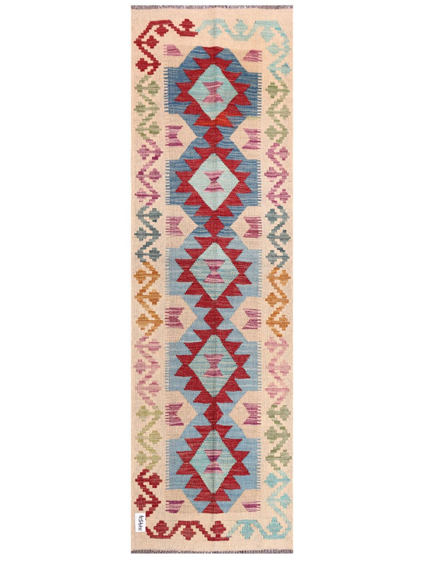 Maimana Afghanistan Kilim Rug - 207 x63 cm