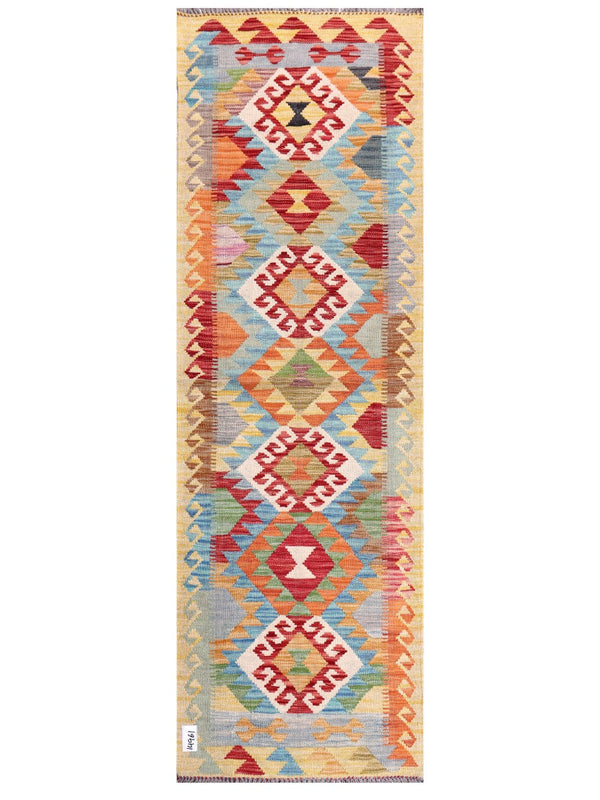 Maimana Afghanistan Kilim Rug - 202 x66 cm