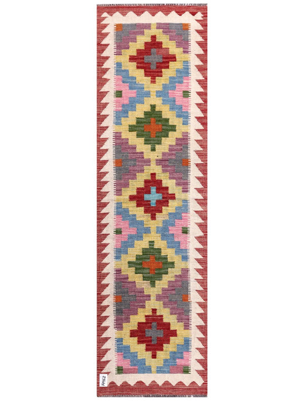 Maimana Afghanistan Kilim Rug - 205 x59 cm
