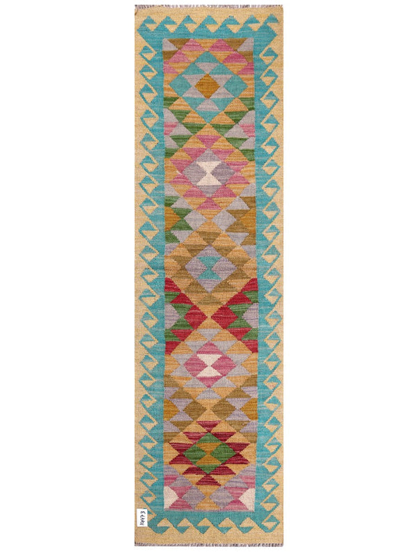 Maimana Afghanistan Kilim Rug - 195 x55 cm