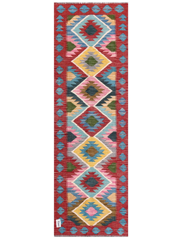 Maimana Afghanistan Kilim Rug - 201 x65 cm