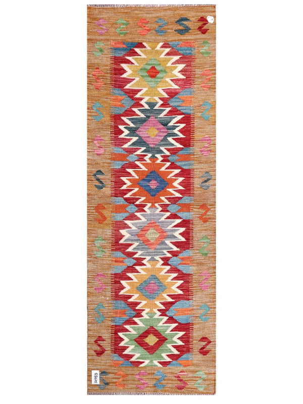 Maimana Afghanistan Kilim Rug - 195 x66 cm