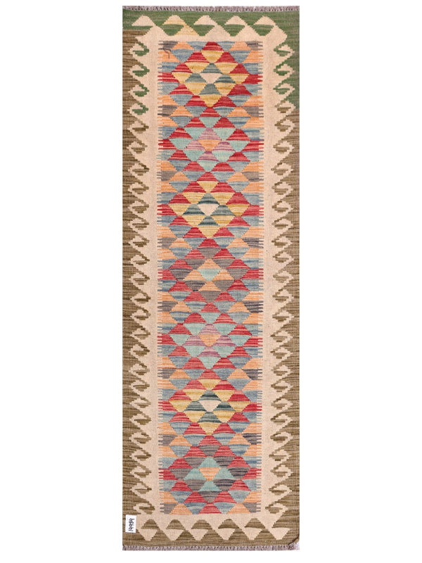 Maimana Afghanistan Kilim Rug - 201 x67 cm