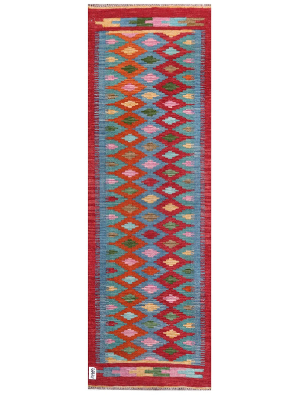 Maimana Afghanistan Kilim Rug - 197 x65 cm