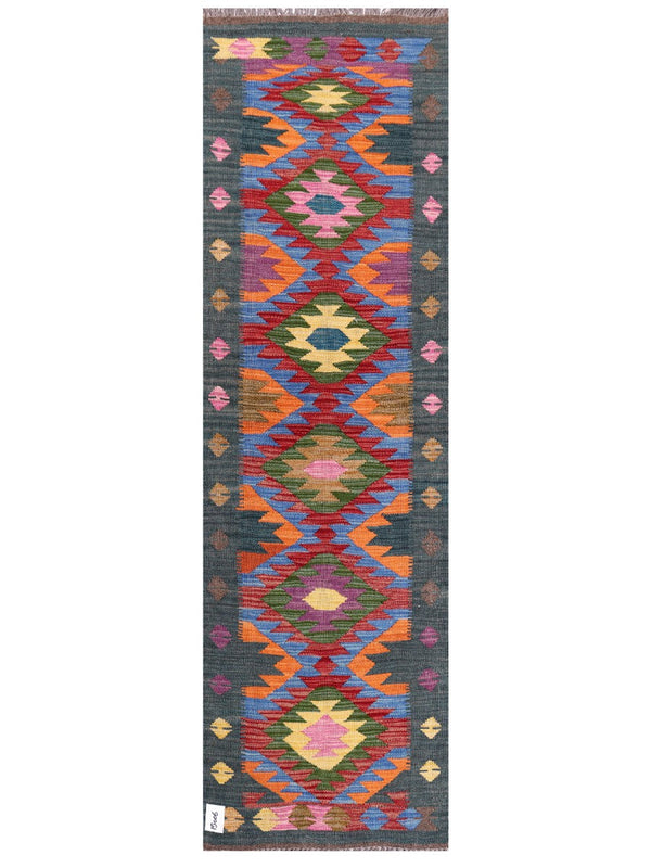 Maimana Afghanistan Kilim Rug - 194 x58 cm